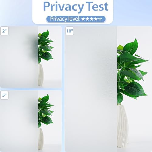 GTJ Frosted Glass Window Privacy Film, Static Cling No Glue, 34.7 x 78.7 in
