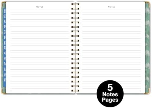 LARGE PRINT HARDCOVER 2026 Planner, 8.5"x11": 14 Months (November 2025 - December 2026), Daily Weekly Monthly Planner, Yearly Agenda, Bookmark, Pocket Folder and Sticky Note Set (Whispering Meadow)
