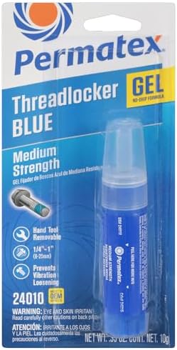 Permatex 24010 Medium Strength Threadlocker Blue Gel, 10 g Gel Twist Applicator