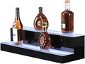 MESAlLUP Acrylic 30 Inch 2 Tier LED Liquor Bottle Display Shelf, Lighted Bar Shelves with APP or Remote Control, Mulit Color Lighting for Home Mini Bars Decor, Restaurants & Party Use