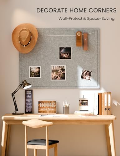 Fluxynara 47.2" x 35.4" Large Bulletin Board, Blue Gray