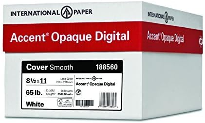 Accent Opaque White 8.5” x 11” Cardstock Paper, 65lb, 176gsm – 2,500 Sheets (10 Reams) – Premium Medium Weight Smooth Cardstock, Printer Paper for Invitations, Menus, Business Cards – 188560C