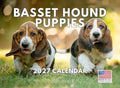 Basset Hound Puppy Calendar 2027 Monthly Wall Calender 12 Month
