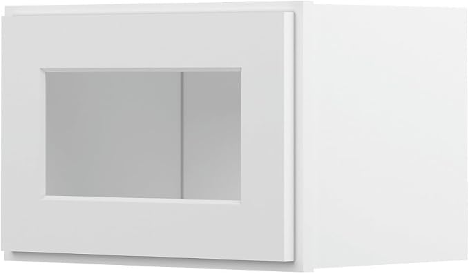 Furinno Shaker Wall Kitchen Cabinet, with Single Door, Glass Not Included, Ready to Assemble, 12 D x 18 W x 12 H, White