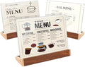 LIANHELILAI 3Pack Mini Acrylic Sign Holder 5X7 Horizontal Tabletop Sign Display Frame for Coffee Shop/Restaurant Menu Stall/Exhibitions/Hotel/Office Name Holder