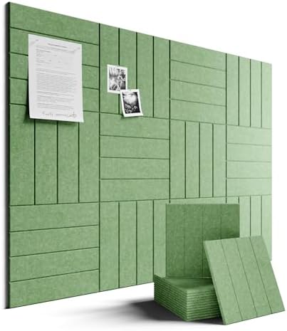 Fluxynara Felt Bulletin Board & Cork Board Alternative, Moss Green