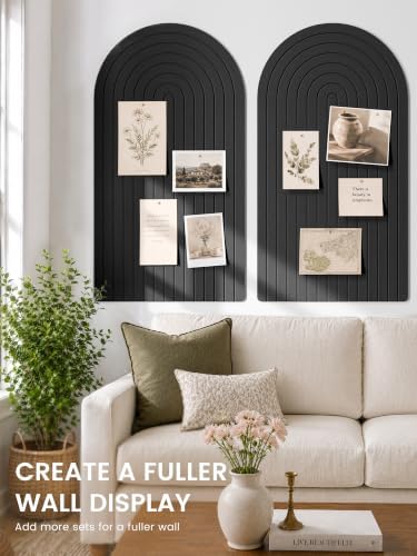 Large Arched Felt Bulletin Board 47.2''×25.5'', Black