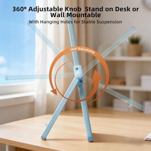 Colorful Dry Erase White Board 8.3x11in, Magnetic Desktop Board with Stand, 2 Markers (Eraser Head), 4 Magnets - Double-Sided Easel for Daily Planning, Memo, Office/Home/School (Blue)
