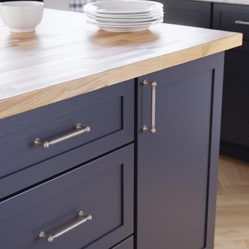 Franklin Brass 10 Pack Brushed Nickel Cabinet Handles 5-1/16 inch (128mm) Kitchen Cabinet Handles and Drawer Pulls for Cupboards and Dressers |Classic Farmhouse