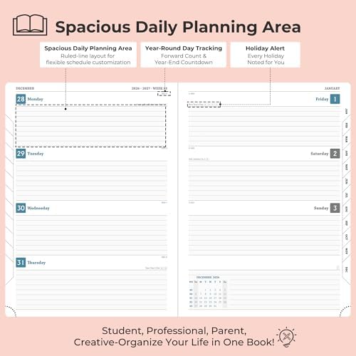 Planner 2026-2027 Daily Daily Weekly and Monthly,11.5"x8.5"
