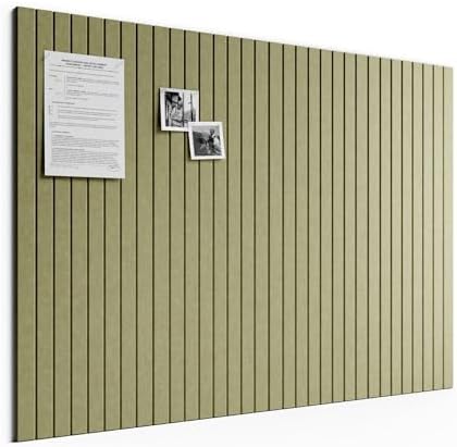 Bumusty 48"x 36" Large Felt Bulletin Board Tiles, Olive Green