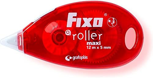 Fixo Roller | Extra Long White Tape Concealer | 5mmx12m | Ergonomic Design | Instant Drying | School Supplies
