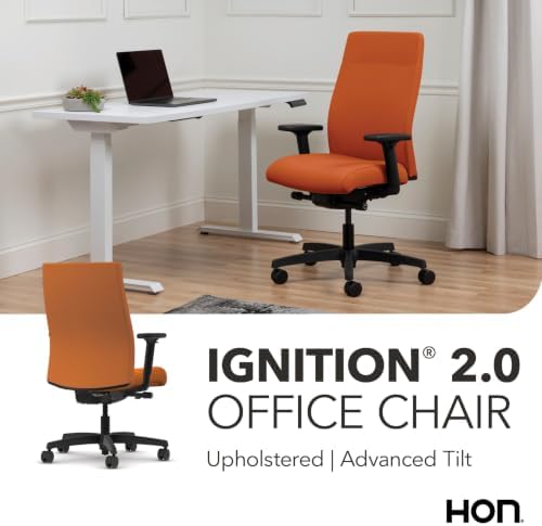 HON Ignition 2.0 Ergonomic Office Chair, Lumbar Support, Apricot