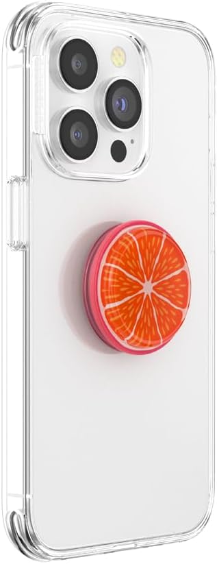 PopSockets Adhesive Phone Grip, Holder- Jelly Citrus | Secure Comfortable Hold, Anti-Drop, Kickstand, Squishy, Jelly, Fruit