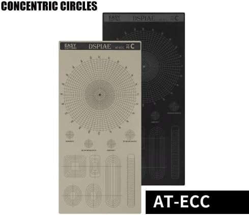 DSPIAE Masking Tape Cutting Mat Double Sided Design Model Building Tools Cutting Plate - Concentric Circles