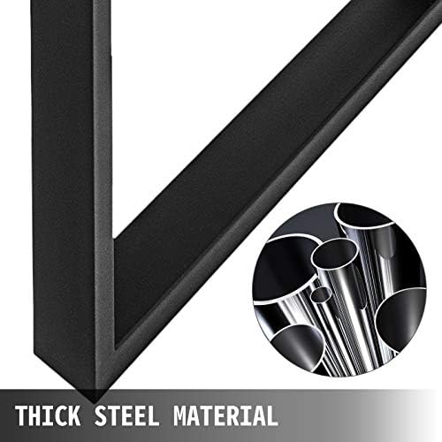 VEVOR Set of 2 Steel Table Legs, 28''Height 35''Wide Width Metal Legs for Dining