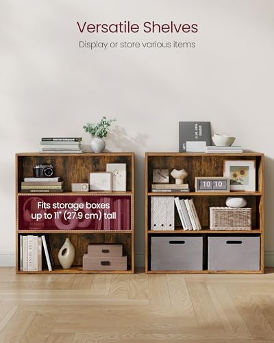 VASAGLE 3-Tier Bookshelf, Storage Organizer, 31.5 x 9.5 x 32 Inches
