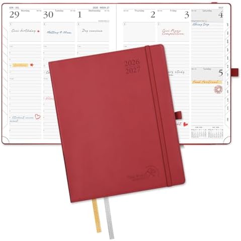 POPRUN Planner 2026-2027, Large-8.5" x 10.5", Academic Weekly Planner