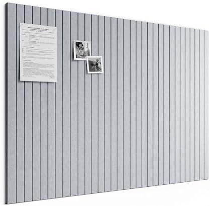 Bumusty 48"x 36" Large Felt Bulletin Board Tiles, Soft Gray