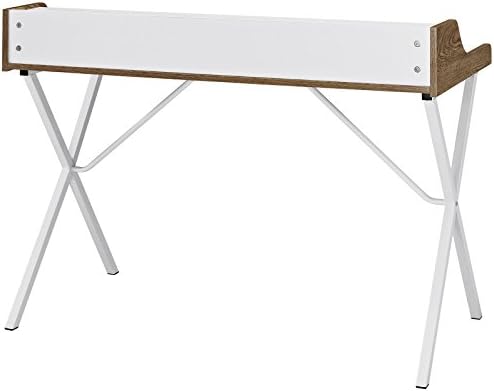 Modway Bin Contemporary Modern Writing Desk With Storage Cubbies in Walnut