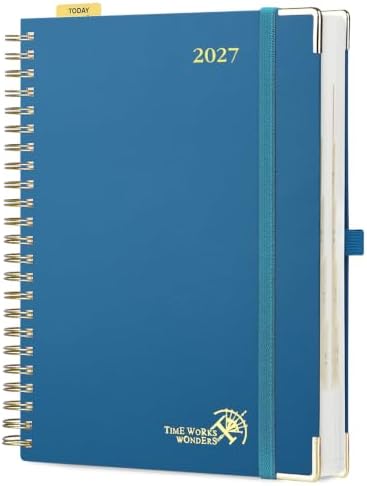 POPRUN 2027 Daily Planner One Page Per Day, Large 8.5" x 12" Calendar Book