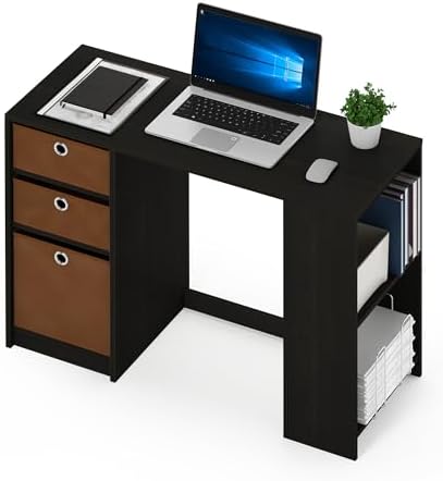 FURINNO Computer Study Writing Desk, Espresso, Model:15110EXBR
