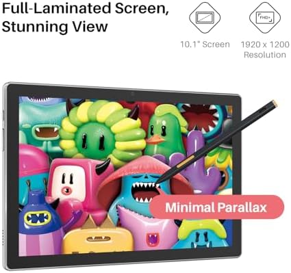 HUION Kamvas Slate 10 Standalone Drawing Tablet No Computer Needed with Full-Laminated Screen, 10.1-inch Digital Art Tablet with 4096 Levels Stylus Pen, Android 12, 8GB+128GB for Artist Beginner