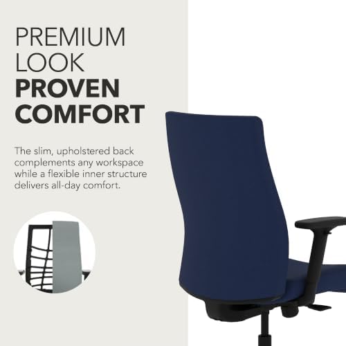 HON Ignition 2.0 Ergonomic Office Chair, Lumbar Support, Desk Chair, Indigo