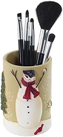 Avanti Linens - Tumbler, Resin Countertop Accessories, Christmas Decorations (Snowmen Gathering Collection)