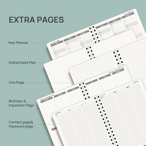 POPRUN 2026-2027 Monthly Planner, 6.5" x 8.5" Agenda, 18 Month Calendar