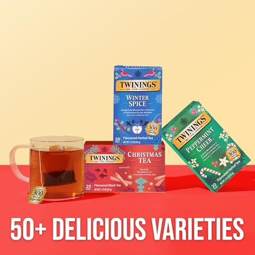 Twinings Winter Spice Camomile Apple Spiced Herbal Tea Bags, 20 CT (6 Pack)