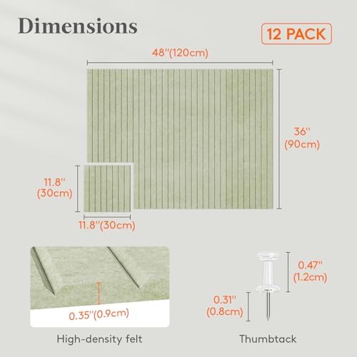 Lifewit Large Felt Bulletin Board with Self-Adhesive 48" x 36" - 12 Pack