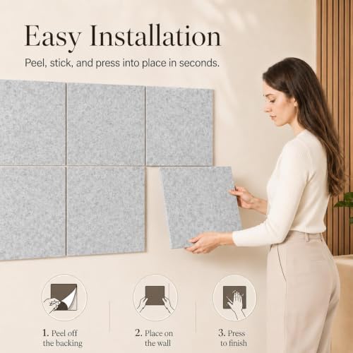 Felt Bulletin Board Tiles, Large Cork Board Alternative,24 x 36 in