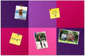 Square Felt Cork Bulletin Board Tiles, Self Adhesive DIY Felt Pin Board for Wall 30" x 20" with 35 Pushpins for Office School Home Wall Decor Stickers Memos Photos Display (Gradual Purple)