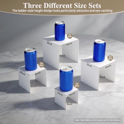 Display Stand & Risers, 8 Pcs Set Metal Rectangular Cupcake Stands