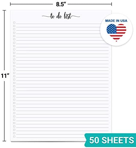 321Done To Do List Notepad, Letter Size 8.5x11, 50 Sheets, College Ruled