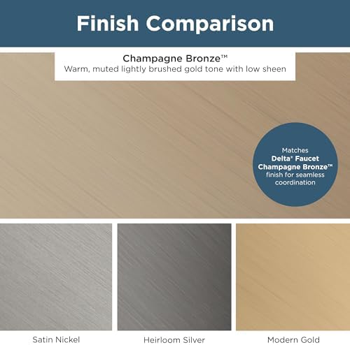 Franklin Brass 10 Pack Champagne Bronze Gold Cabinet Handles 3-3/4 inch (96mm) Kitchen Cabinet Handles and Drawer Pulls for Cupboards and Dressers |Notched Backplate