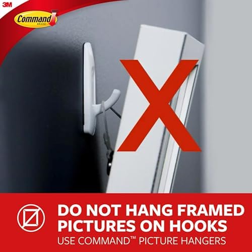 Command Decorating Clips,40 Clips and 48 Strips,Damage-Free Hanging Light-Clips with Adhesive Strips,No Tools Small Wall Clip for Hanging Lights and Cables,(Pack of 12)