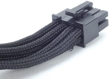 SilverStone Black Sleeved PSU Cable for One EPS/ATX 12V 8-Pin Adapter 750mm long PP06B-EPS75