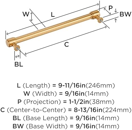 Amerock 8-13/16" Faircrest Champagne Bronze Drawer Pull