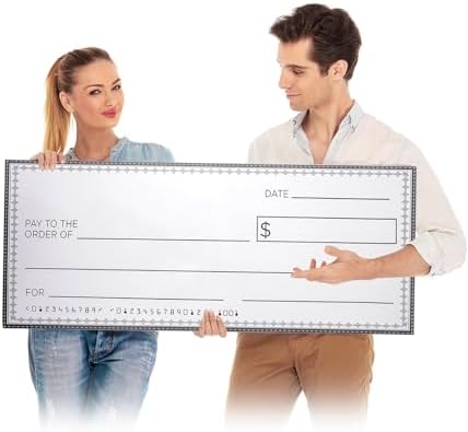 33 * 14 Large Giant Big Fake Hard Oversized Checks Award for Presentations