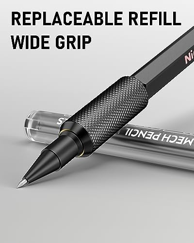 Nicpro 2mm Mechanical Pencils Set with Case, MP2000 Metal Drafting Pencil