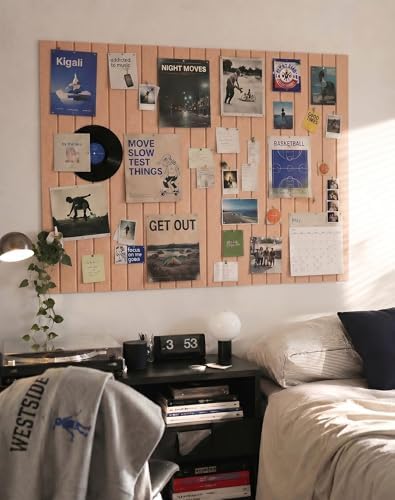 Aothia 12-Pack Felt Bulletin Board Tiles 48"x36", Modular Pin Board for Notes, Photos & Mood Boards, Cork Board Alternative for Smooth Walls, 0.35" Thick, 70 Adhesive Tabs & 40 Pins, Pink