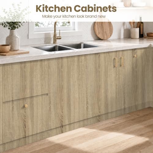 Abyssaly Wood Contact Paper, Brown Wood Peel and Stick Wallpaper for Cabinets, Self Adhesive Waterproof Wall Paper for Furniture Countertops Drawer Shelf Liner 15.7" X 118"