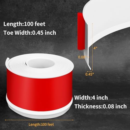 Vinyl Baseboard Molding Trim 4 Inch Peel and Stick Cove Base