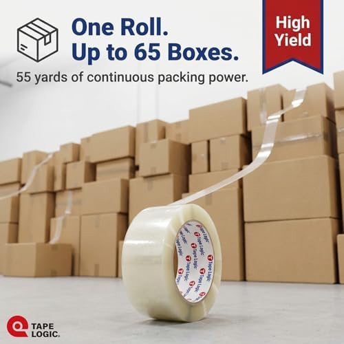 Tape Logic Packing Tape (2-Rolls), 2" x 55 yd - Heavy Duty Packaging Tape Refill for Shipping, Moving, Order Fulfillment, Hot Melt 2.2 Mil