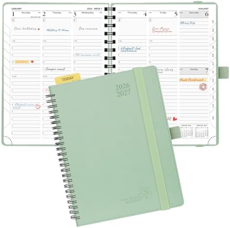 POPRUN Planner 2026-2027 (Medium - 6.5'' x 8.5'') Academic Weekly Planner