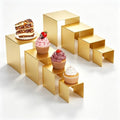 Display Stand & Risers, 8 Pcs Set Metal Rectangular Cupcake Stands