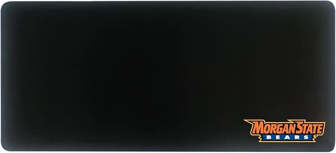 Morgan State University Classic Cloth Desk Mat, Durable Office Supplies, Non-Slip Base, Responsive Desk Pad with Smooth Cloth Surface, Black