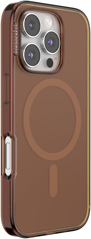 PopSockets iPhone 16 Pro Phone Case with MagSafe, Wireless Charging Compatible, Neutral - Amber